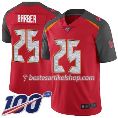Herren Tampa Bay Buccaneers Trikot Peyton Barber 25 Nike Röd I 100th